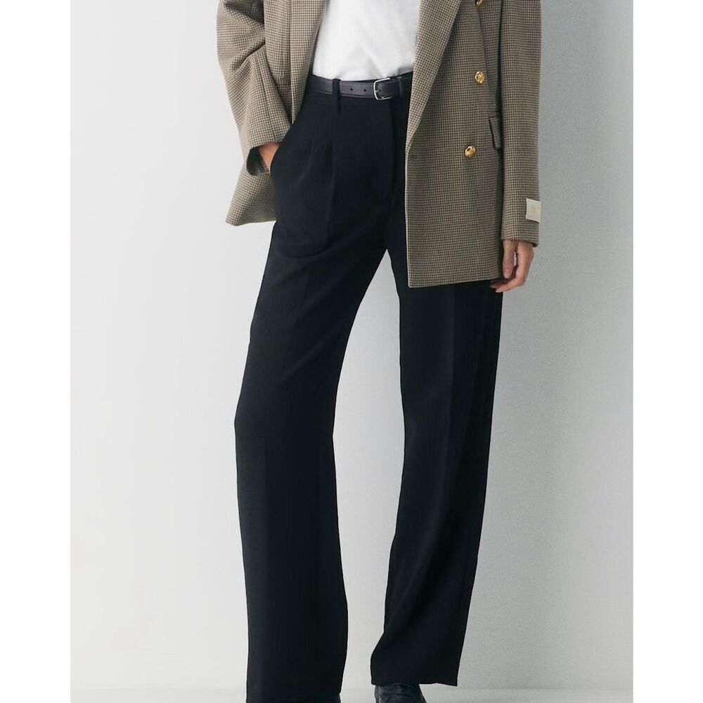 Wilfred Wide Leg Pants | 4 in Black